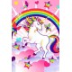 131171 Unicorn cu curcubeu si fluturi imagine comestibila din vafa 30x20cm